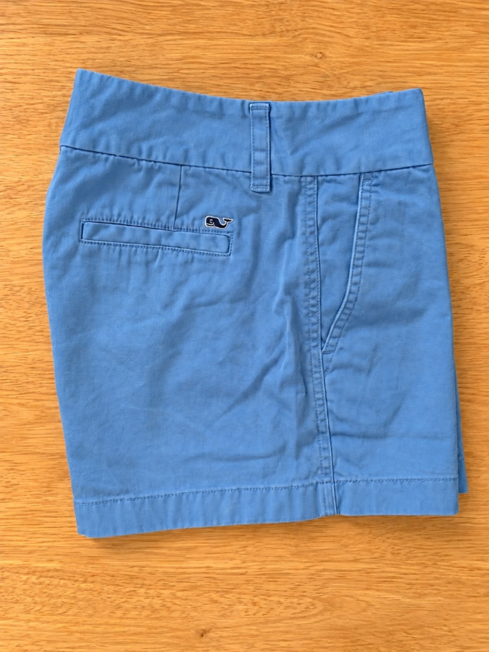 Vineyard Vines Blue Cotton Chino Shorts Whale Logo Women’s 00